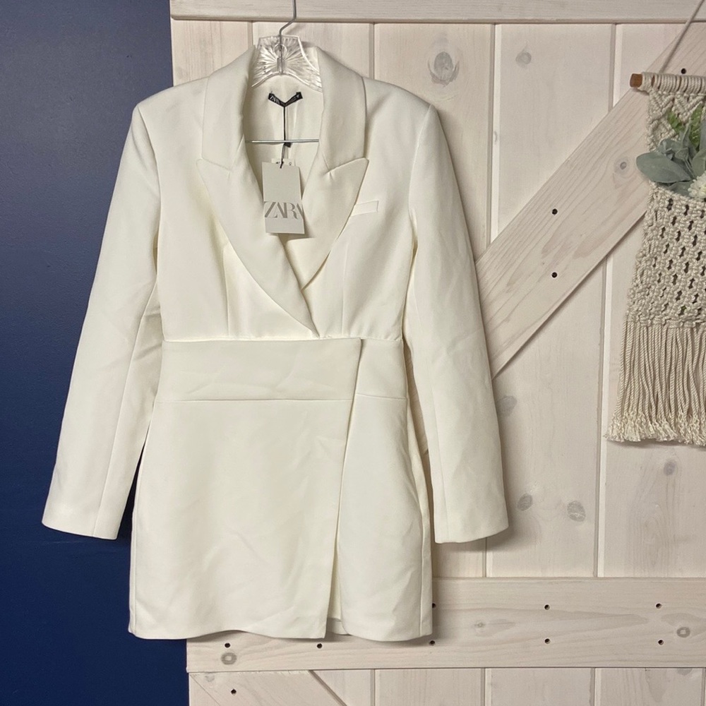 ZARA White Blazer Dress, New! - Picture 6 of 8